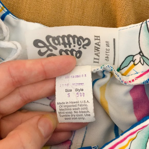 Vintage Hilo Hatties Hawaiian Floral House Dress Tropical Aloha, Size Small - Picture 4 of 11